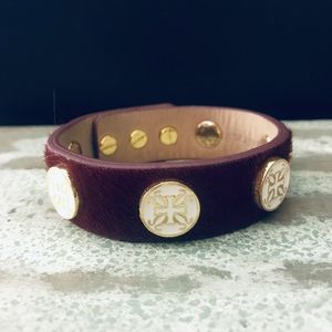 Rustic Cuff Maroon Game Day Meagen Wide Calfskin Wrap